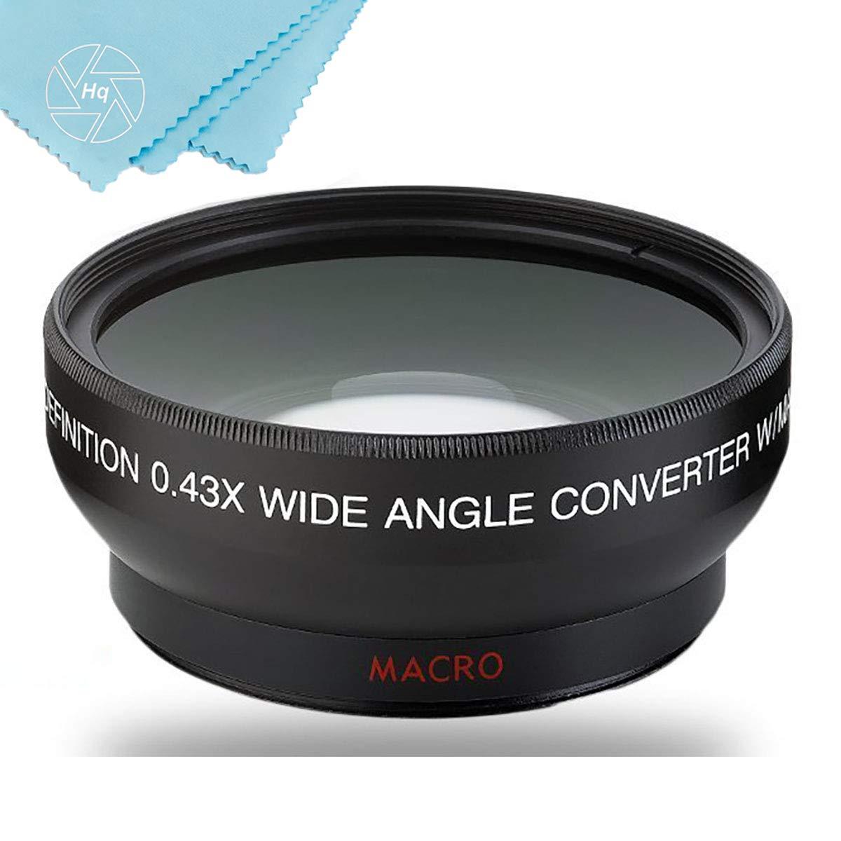 BIG MIKE'S ELECTRONICS 43mm 0.45x Wide Angle Lens with Macro for Canon Vixia HF R80, HF R82, HF R800, HF R70, HF R72, HF R700, HF R30, HF R32, HFM40, HFM41, HFM50, HFM52, HFM400, HFM500 Camcorder