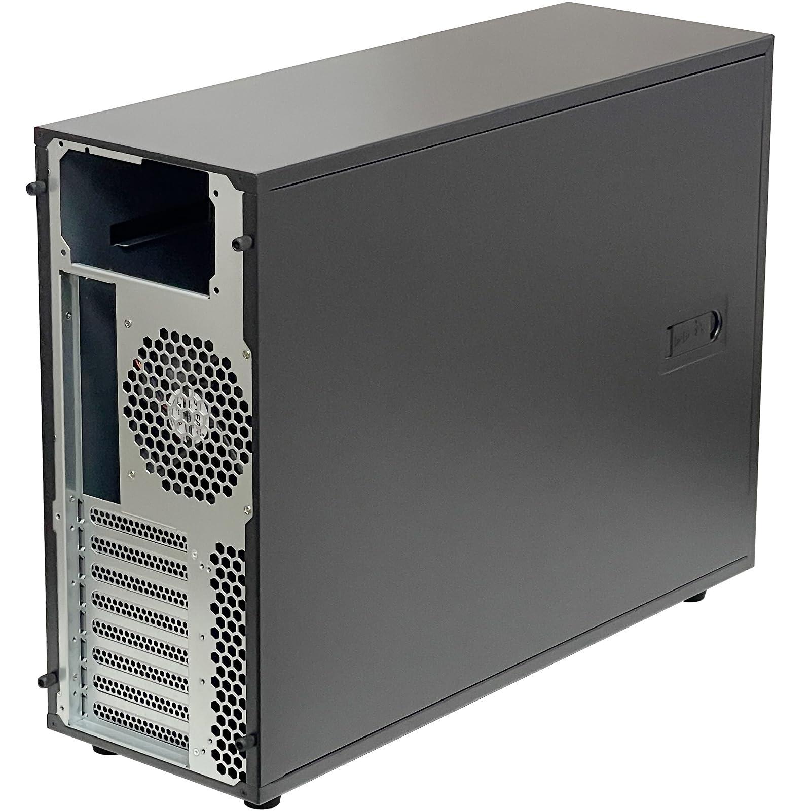 DirectNine Basics DirectNine Basics ZhenLoong full tower NAS computer case ITX MATX ATX EATX 15 bay hot swap server GPU Graphic workstation chassis, Black, Loong1