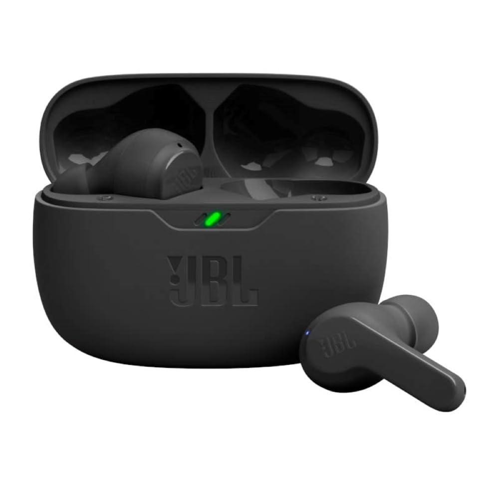 JBL JBL Flip 6 - Portable Bluetooth Speaker, Powerful Sound and deep bass, IPX7 Waterproof & Vibe Beam True Wireless Headphones - Black, Small