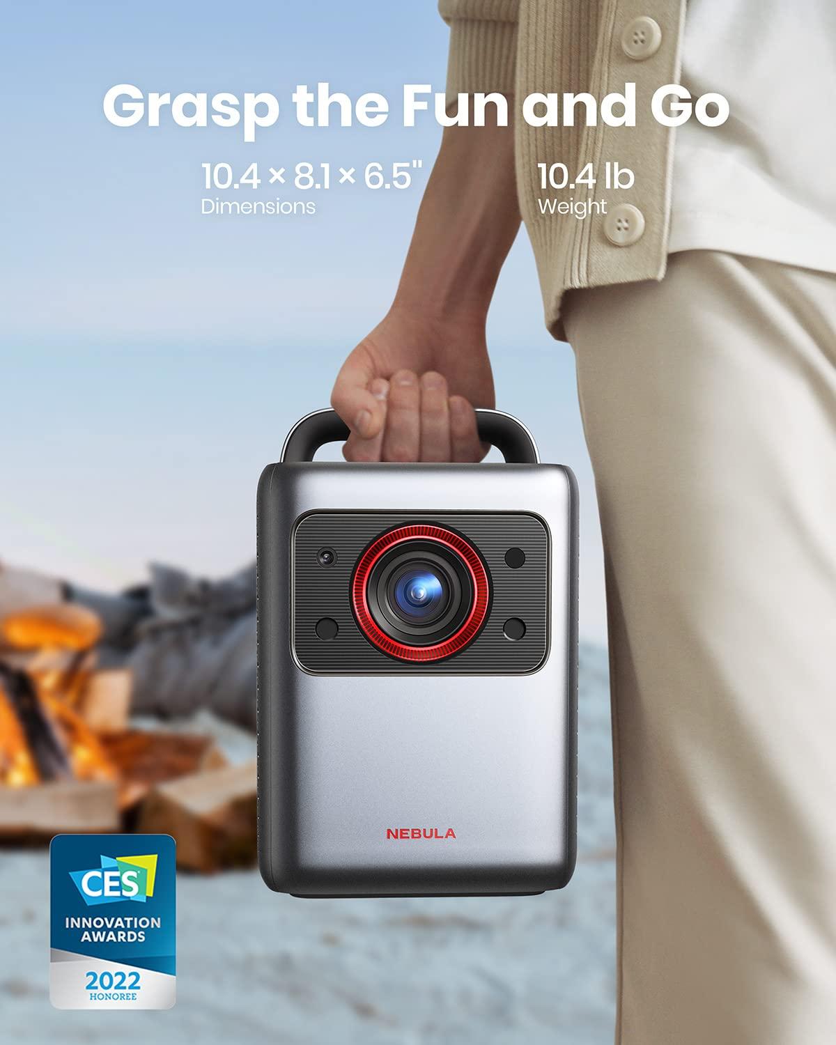 NEBULA NEBULA by Anker Cosmos Laser 4K Projector, 2200 ANSI Lumens, Android TV 10.0 with Dongle, Autofocus, Auto Keystone Correction, Screen Fit, Home Theater Projector with Wi-Fi&Bluetooth (Renewed)