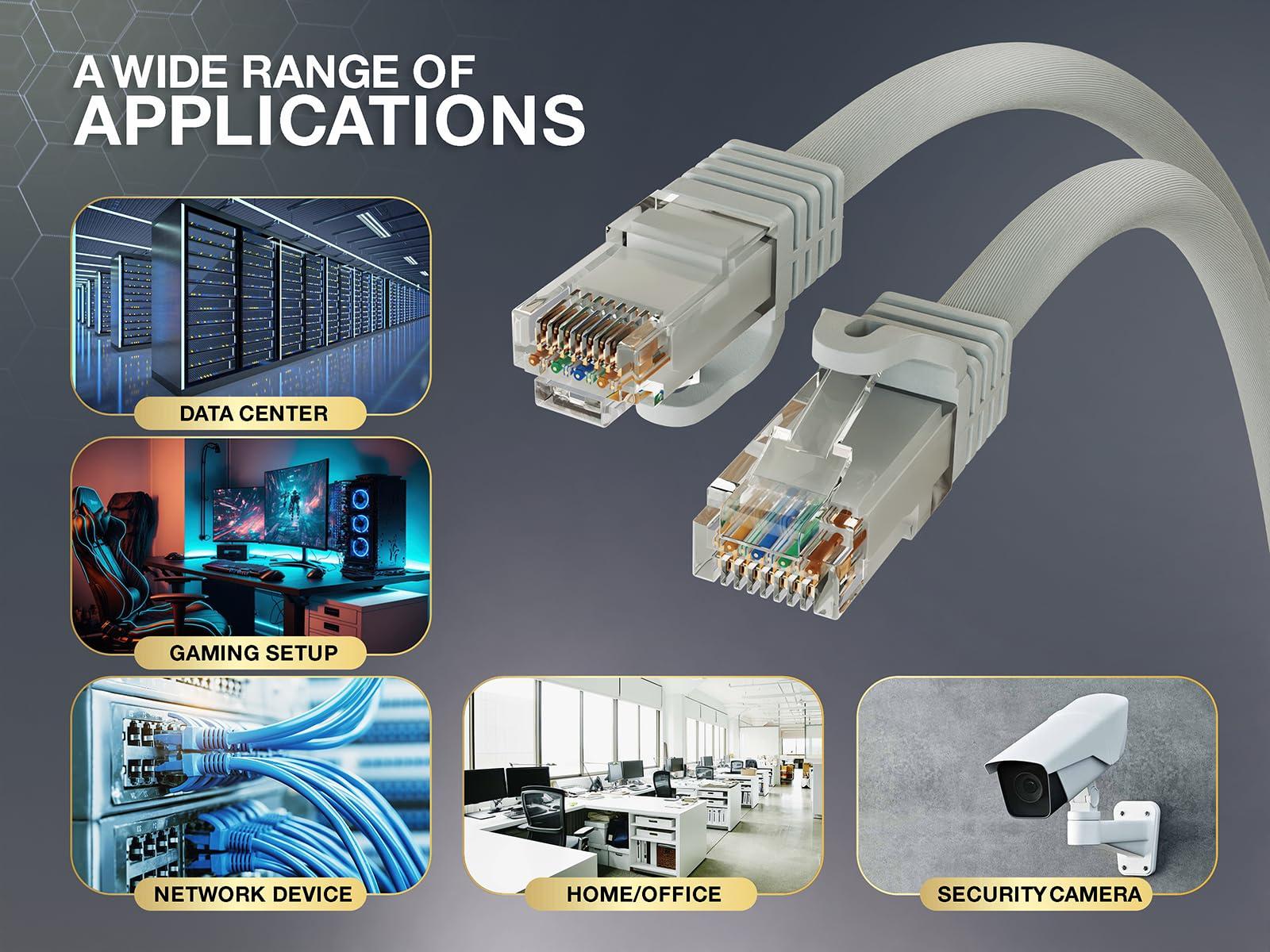 Cable Leader CableLeader 2ft Cat6a 500 MHz UTP Snagless Ethernet Network Patch Cable, Grey