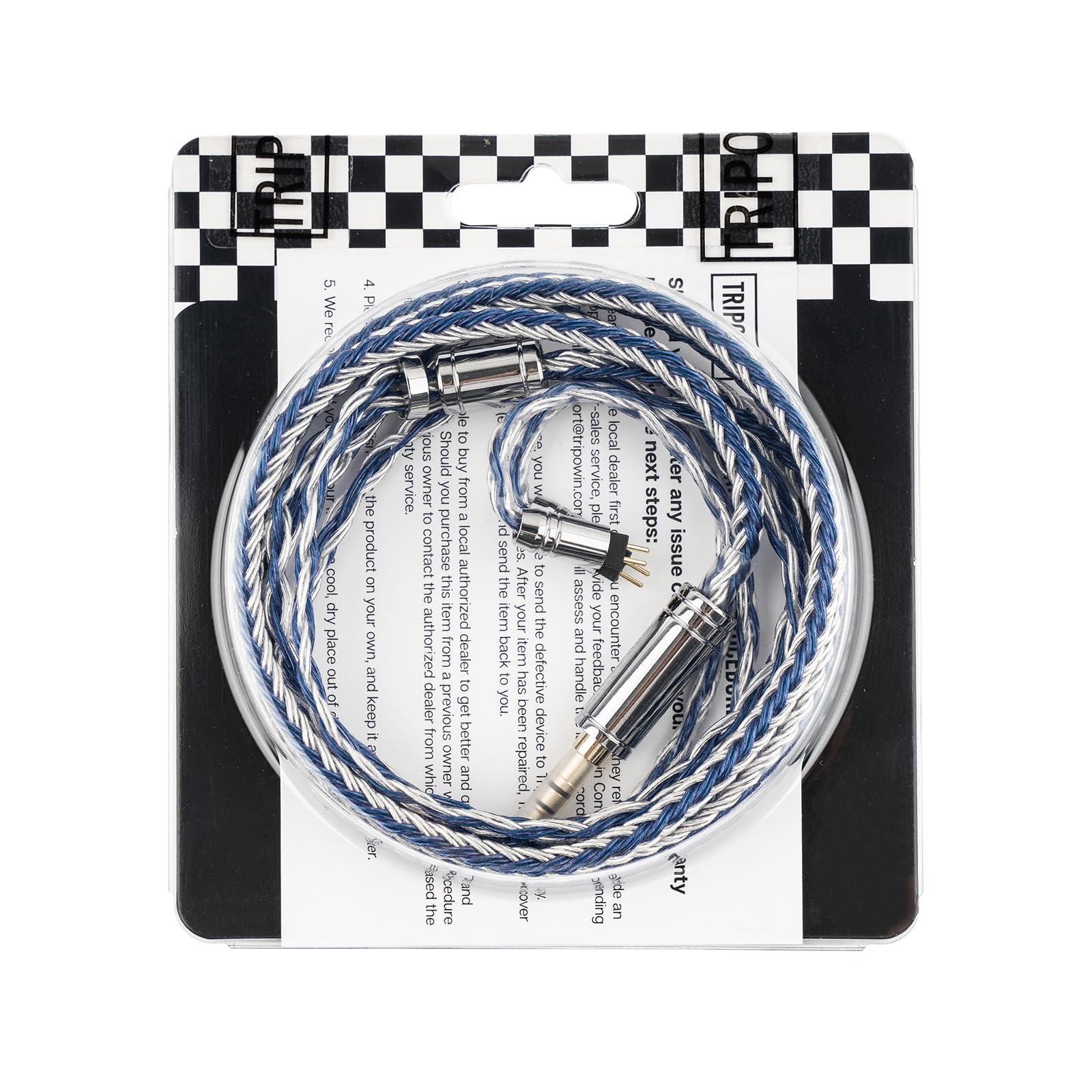 Linsoul Linsoul Tripowin C-01 IEM Cable, 16 Core Hybrid Copper-Silver Earphone Cable, OFC and Silver-Plated Copper HiFi Replacement Cable for Wired Earbuds (2Pin, 3.5mm)