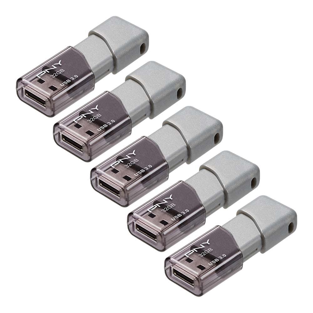 PNY PNY 64GB Turbo Attach 3 USB 3.0 Flash Drive 3-Pack & 32GB Turbo Attache 3 USB 3.0 Flash Drive 5-Pack