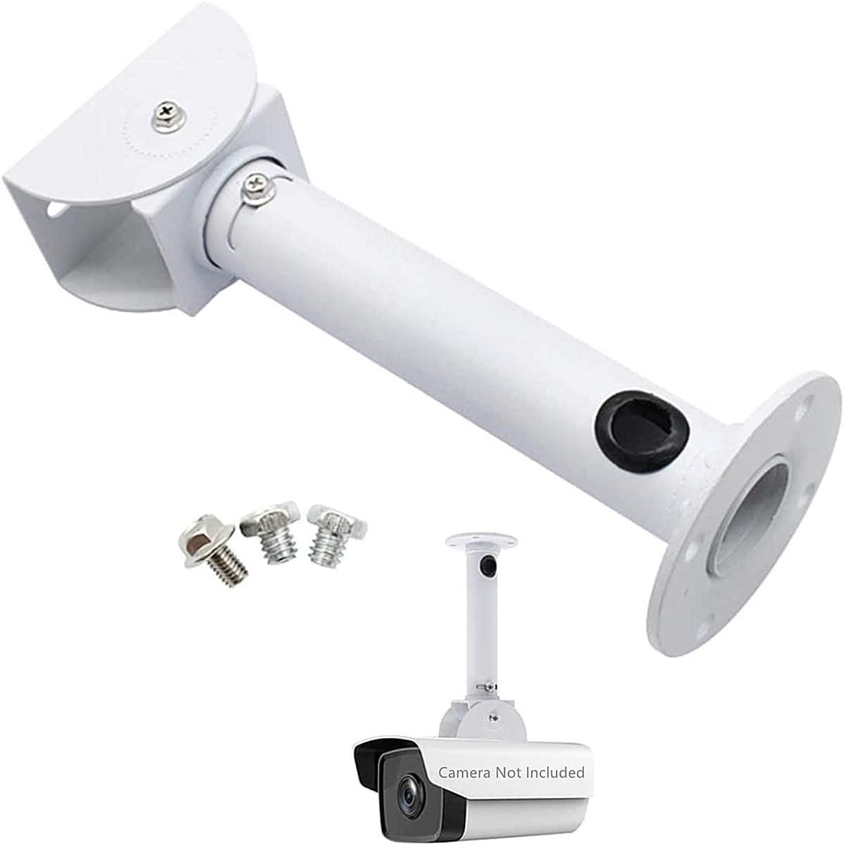 BeElion Heavy Duty Weatherproof Aluminum CCTV Camera Ceiling/Wall Mount Bracket - Universal for Dome/IP/Bullet Cameras, Beige, 9.8" Length, 180 Tilt Adjustment