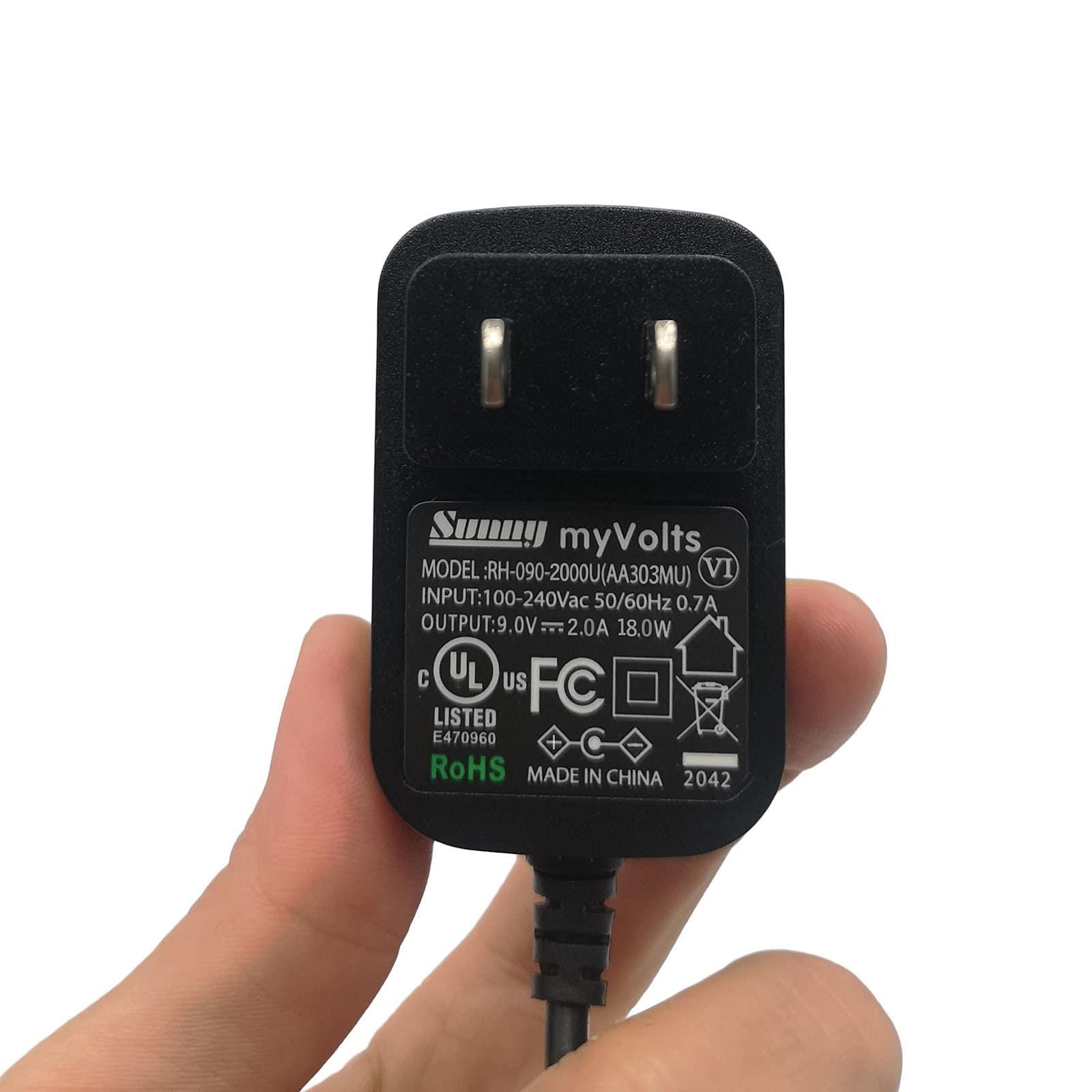 MyVolts MyVolts 9V power supply adaptor compatible with/replacement for Korg RK-100 Keytar - US plug