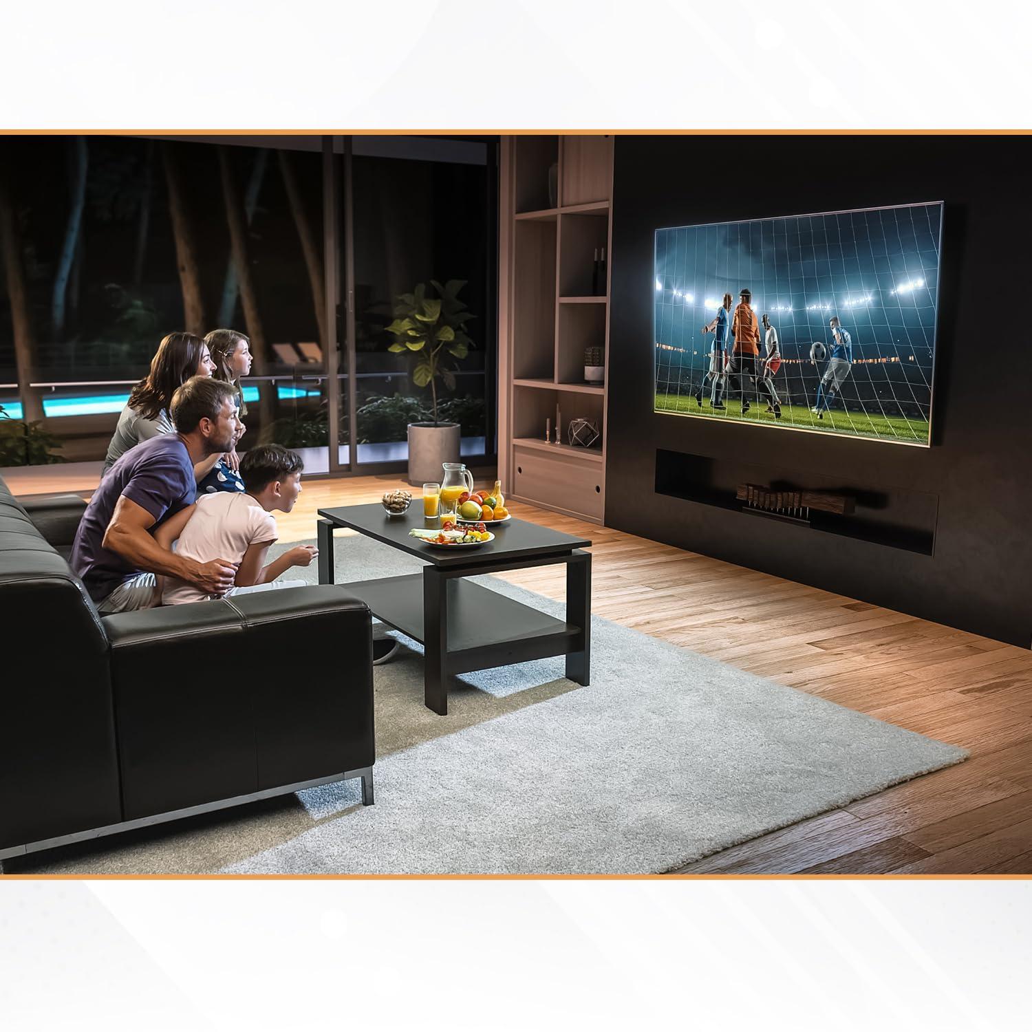 Stellar Mounts Ultra Slim Tilt TV Wall Mount Bracket for Hisense - 40\" Class A4G Series LED Full HD Smart Vidaa TV - 40A4GV - Low Profile 1.7\" from Wall, 12 Tilt Angle, Easy Install