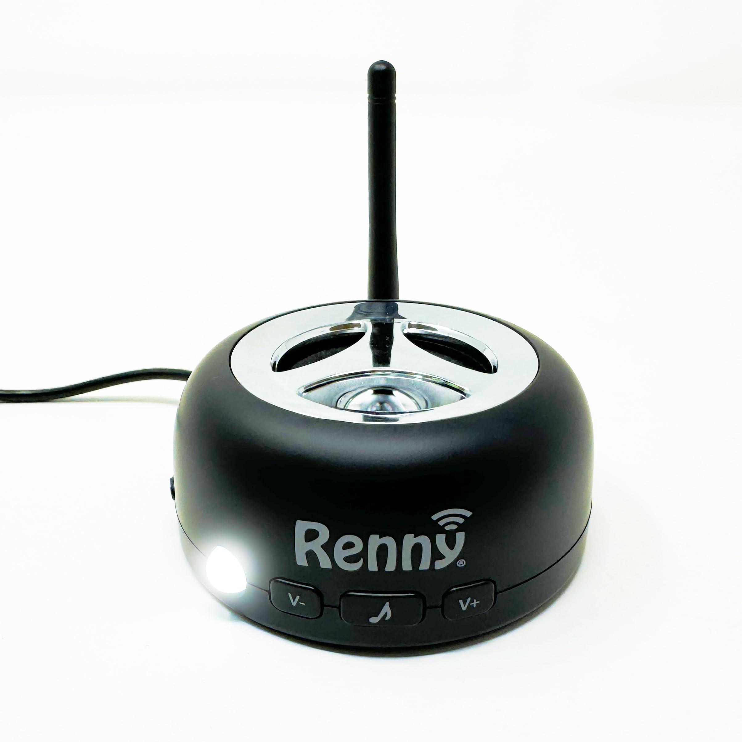 RENNY Renny - The Loud Cell Phone Ringer, Amplifier & Flasher for The Hearing Impaired (117dB) | Auto-Connects Wirelessly via Bluetooth | External Ringtones | Text/Email Notifications | Talking Caller ID