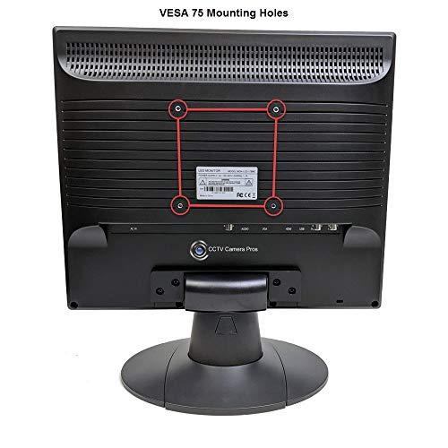 CCTV Camera Pros CCTV Camera Pros MON-LCD-17BNC 17 inch Color LED BNC Surveillance Monitor | Looping BNC Output for HD Security Cameras | AHD HD-TVI HDCVI CVBS Input | 2MP / 1080p HDMI VGA | VESA 75 Mount Compliant