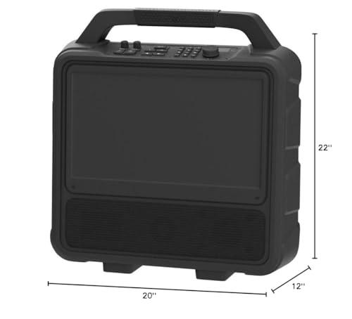 Monster Monster Vision Portable Entertainment System | 15.6-inch Full HD Display, 60W Audio, Up to 25 Hours of Playback. Two HDMI Ports for Your Favorite Smart Streaming or Gaming Device | Weather Resistant