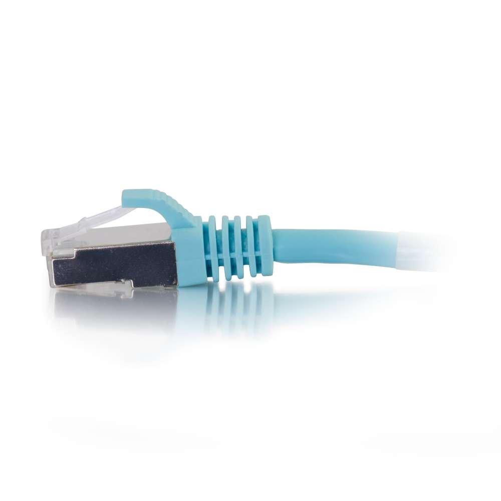 C2G C2G 00749 Cat6a Cable - Snagless Shielded Ethernet Network Patch Cable, Aqua (10 Feet, 3.04 Meters)