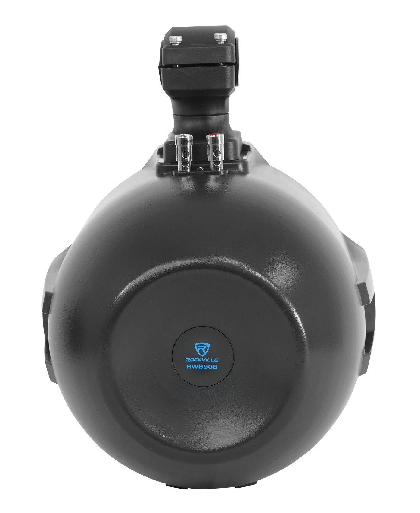 Rockville Rockville (4) RWB90B Black 8" 300w Marine Wakeboard 360 Swivel Tower Speakers