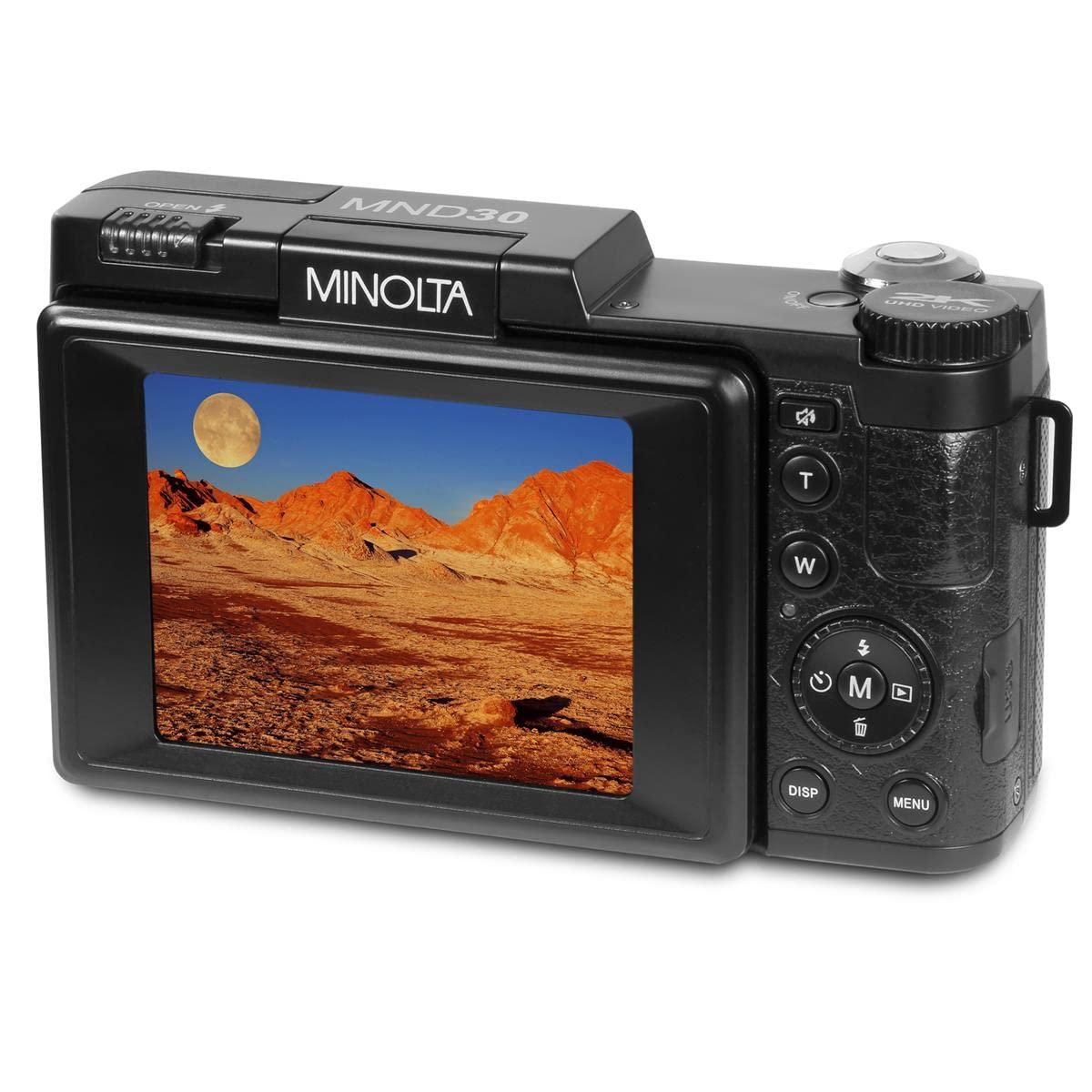 Minolta Minolta MND30 30 MP / 2.7K Ultra HD Digital Camera (Black)