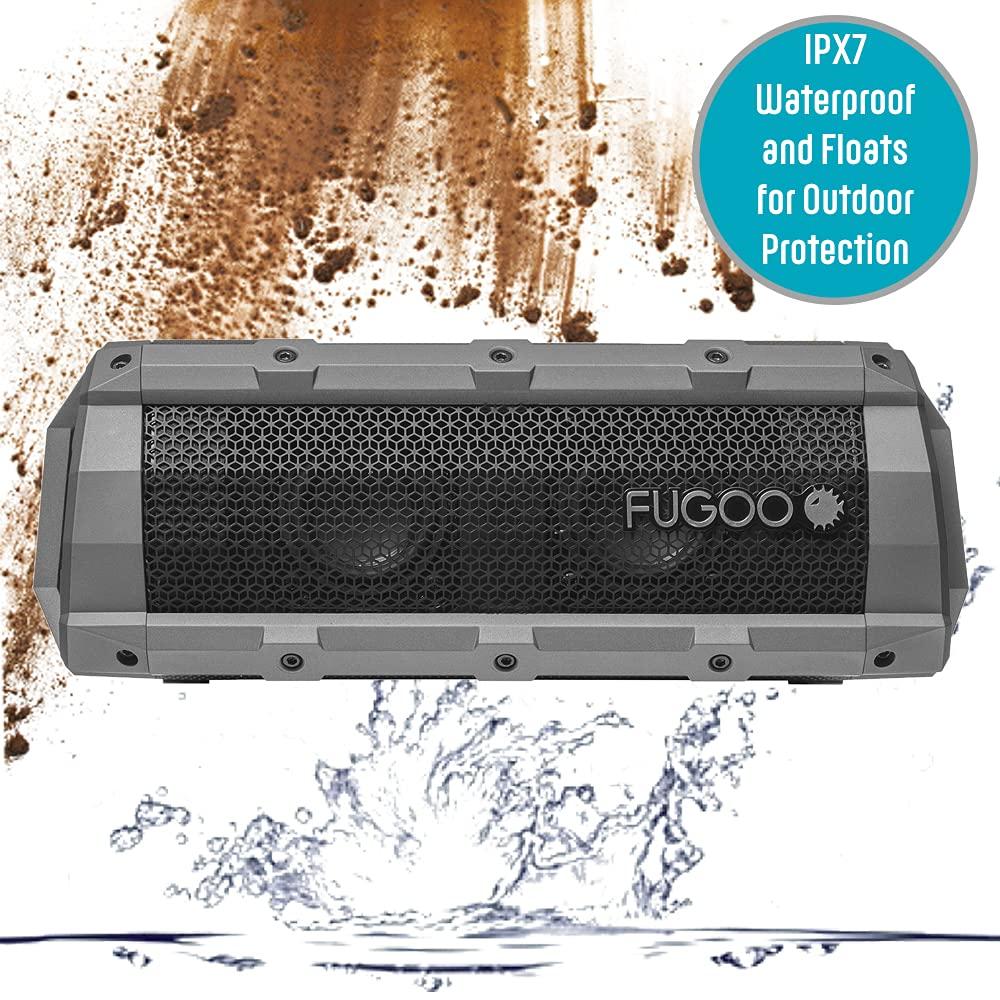 Fugoo Fugoo Element | Portable Bluetooth Speaker, 360 Audio, 60W, IPX7 Rating, Up to 40 Hours Playtime | Floats on Water | Built-in Mic Siri/Google Now