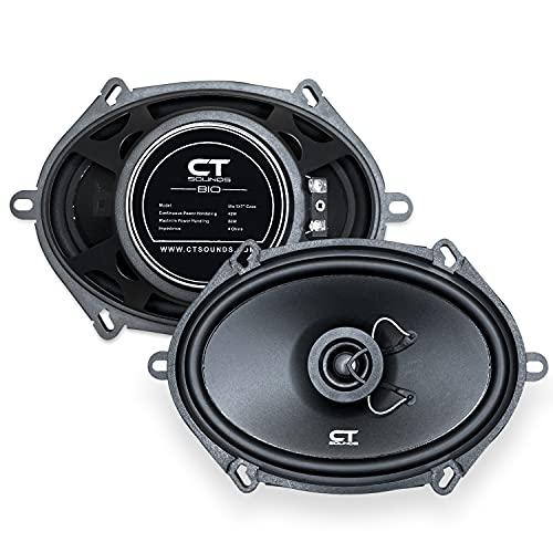CT Sounds CT Sounds BIO-5X7-COX 5x7 Inch Coaxial Car Speakers, 160 Watts Max, Pair