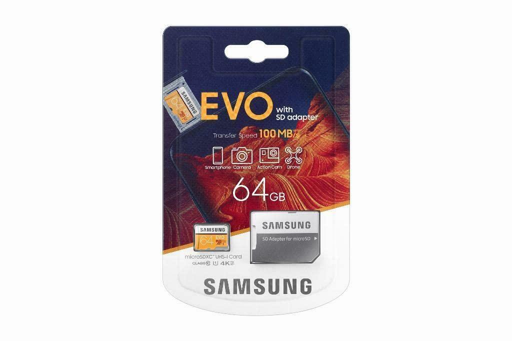 SAMSUNG SAMSUNG Evo 64GB MicroSDXC Class 10 UHS-I Flash Memory Card
