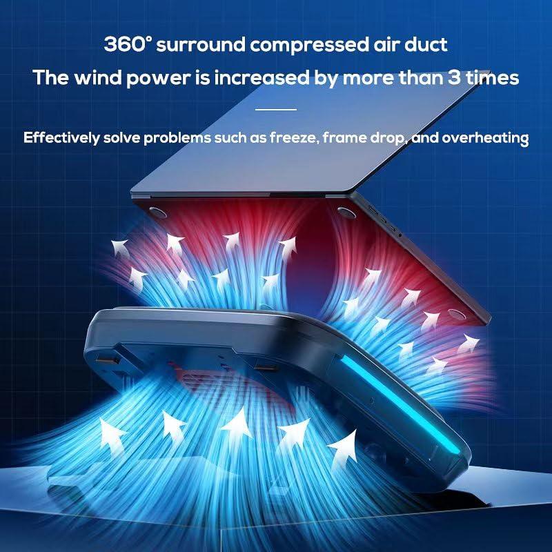 PHAPPY 14-18 inch Gaming Laptop Cooling pad for Asus ROG Strix Scar 15 Laptop, Laptop Cooler with Powerful Turbo Cooling Fan,6 RGB Lights,Height Adjustable,Can Fast Cooling