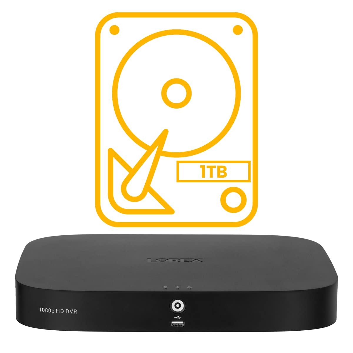 Lorex Lorex Fusion 1080p HD Security Camera System w/ 1TB DVR 8 Channel Home Security System w/ 8 Analog Metal Bullet Cameras Smart Motion Detection, Long Range IR Night Vision, Weatherproof