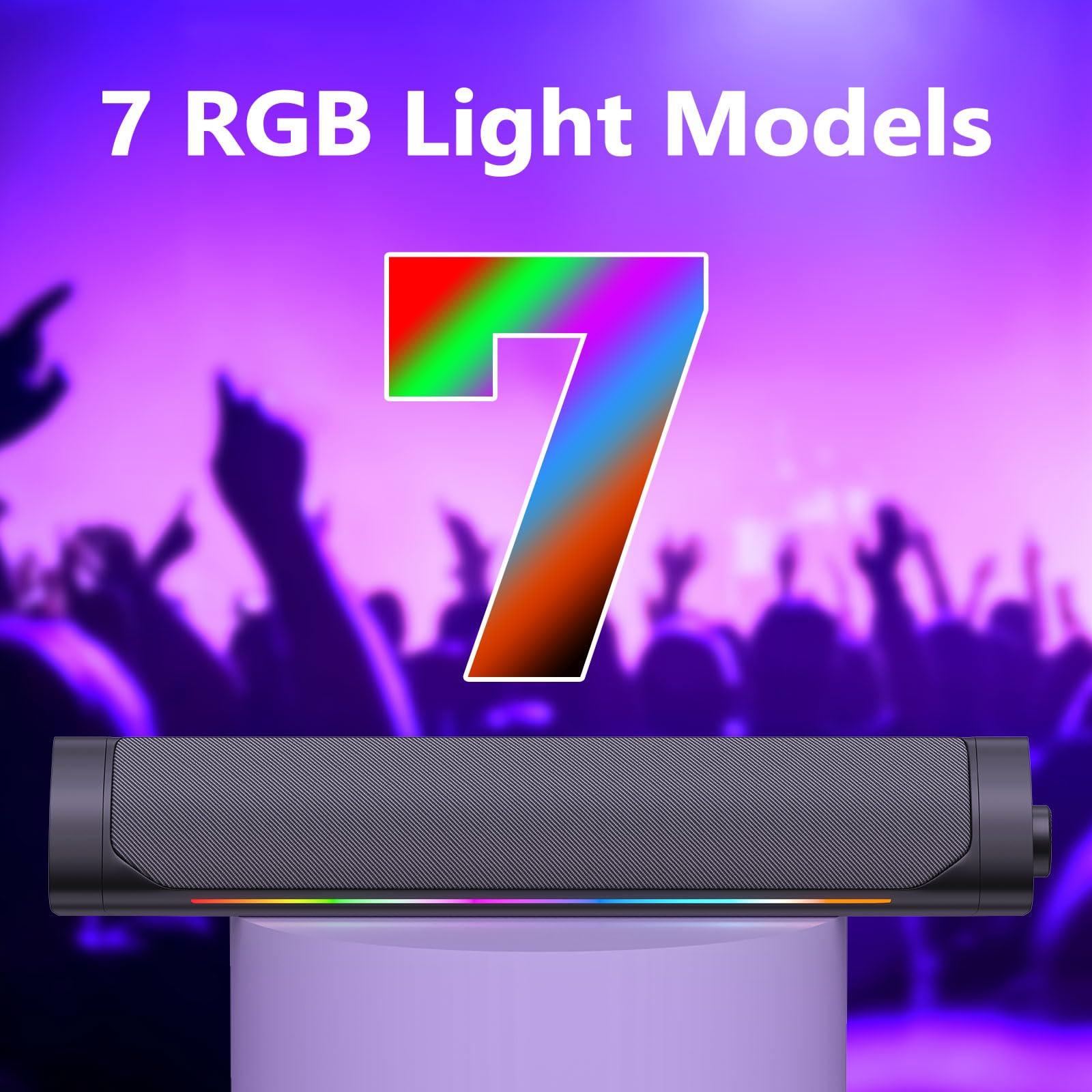 VOTNTUT VOTNTUT Computer Speakers for Desktop Pc,Bluetooth PC Speakers with Headphone Output,2 Ways Connect Monitor Desktop Speakers for Windows,Linux,Mac Air/Pro Phones(USB-C to USB Adapter Included)