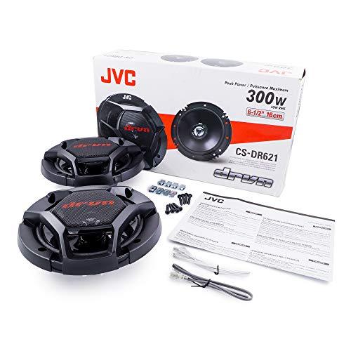 JVC JVC CS-DR621 Car Speakers - 300 Watts of Peak Power, 6.5 Inch, Full Range, 2 Way, Sold in Pairs
