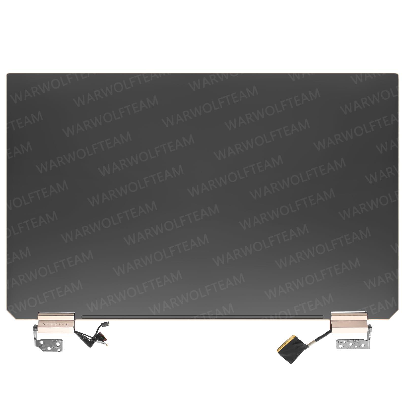 WARWOLFTEAM WARWOLFTEAM Replacement Whole Hinge-up Assembly For HP Spectre X360 15-EB0030TX 15-EB0031TX 15-EB0033TX 15-EB0034TX LCD Touch Screen Digitizer Assembly UHD 15.6in L99323-001 (UHD Cable Version, Brown)