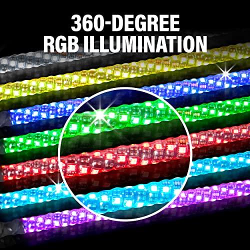 BOSS Audio Systems BOSS Audio Systems XP6 ATV Chasing LED Whip - 72-inch, 360-degree RGB Illumination, Control App, IP67 Weatherproof Rated, Easy Installation