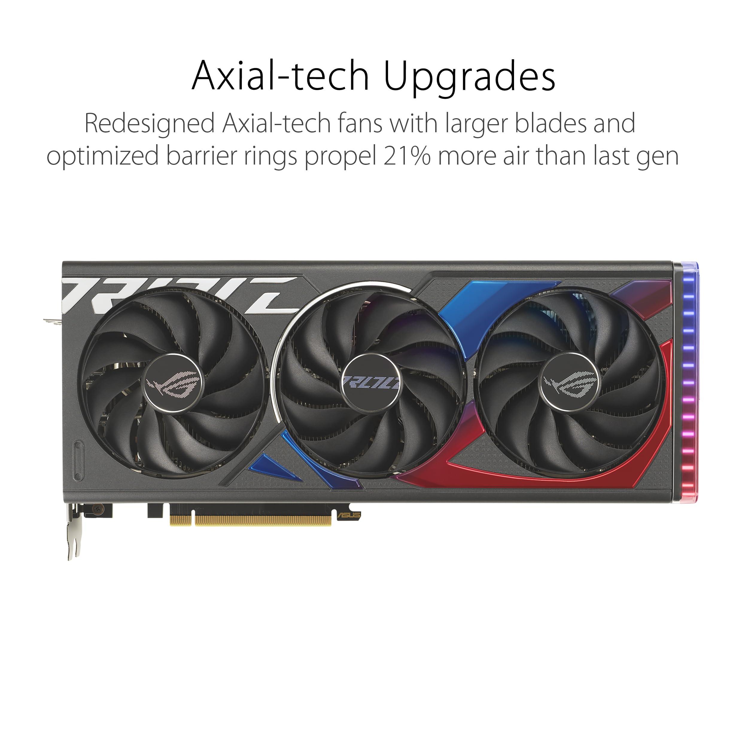 ASUS ASUS ROG Strix GeForce RTX 4060 OC Edition Gaming Graphics Card (PCIe 4.0, 8GB GDDR6, DLSS 3, HDMI 2.1a, DisplayPort 1.4a, Axial-tech Fan Design, Aura Sync, 0dB Technology)