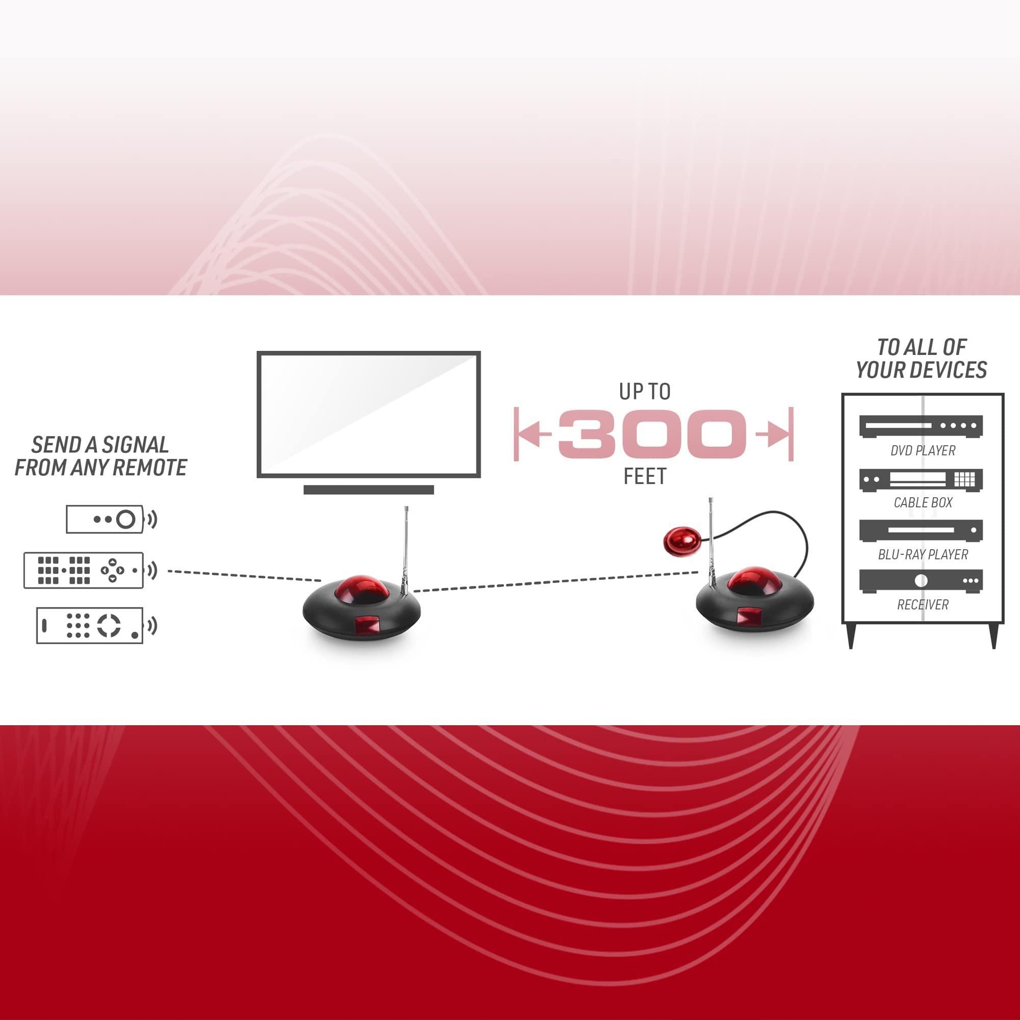 XTREME DIGITAL LIFESTYLE ACCESSORIES Xtreme IR Remote Control Repeater Extender, up to 300 feet, 2 Power adapters, 1 Transmitter and 1 Receiver