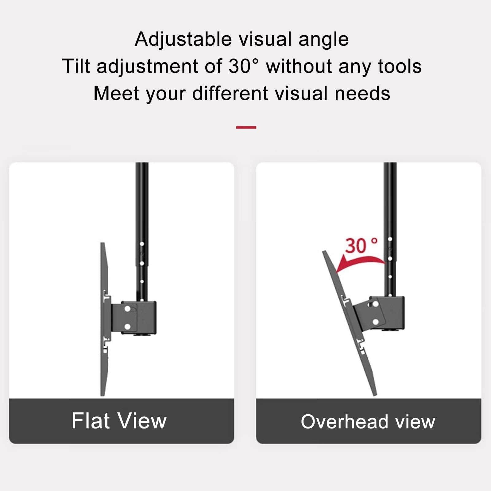 THEGA THEGA Adjustable Ceiling TV Mount Bracket - Tiltable 360 Degree Rotating Ceiling Holder, Suitable for 26-60 Inch TV Ceiling TV Mount, Load 50kg Ceiling TV Mount Stand, VESA Max 400X400mm (Size : 3m)