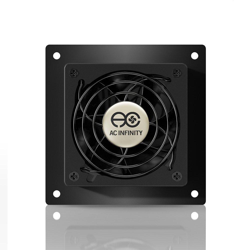 AC Infinity AC Infinity AIRPLATE S1, Quiet Cooling Fan System 4" with Speed Control, for Home Theater AV Cabinets