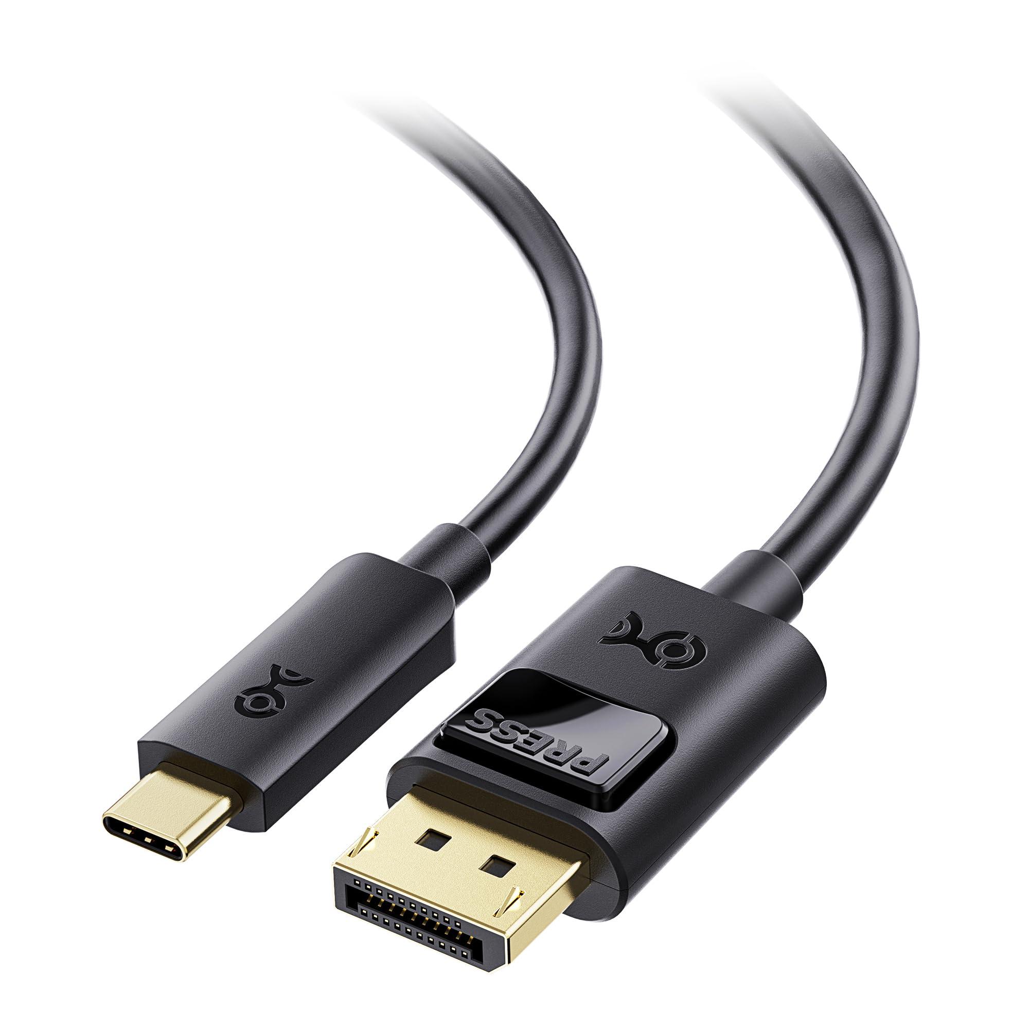 Cable Matters Cable Matters USB C to DisplayPort 1.4 Cable 6 ft, Support 8K@60Hz, 4K@240Hz (Thunderbolt 4 to DisplayPort Cable, DisplayPort to USB C Cable) Black - Not for Portable USB-C Monitor