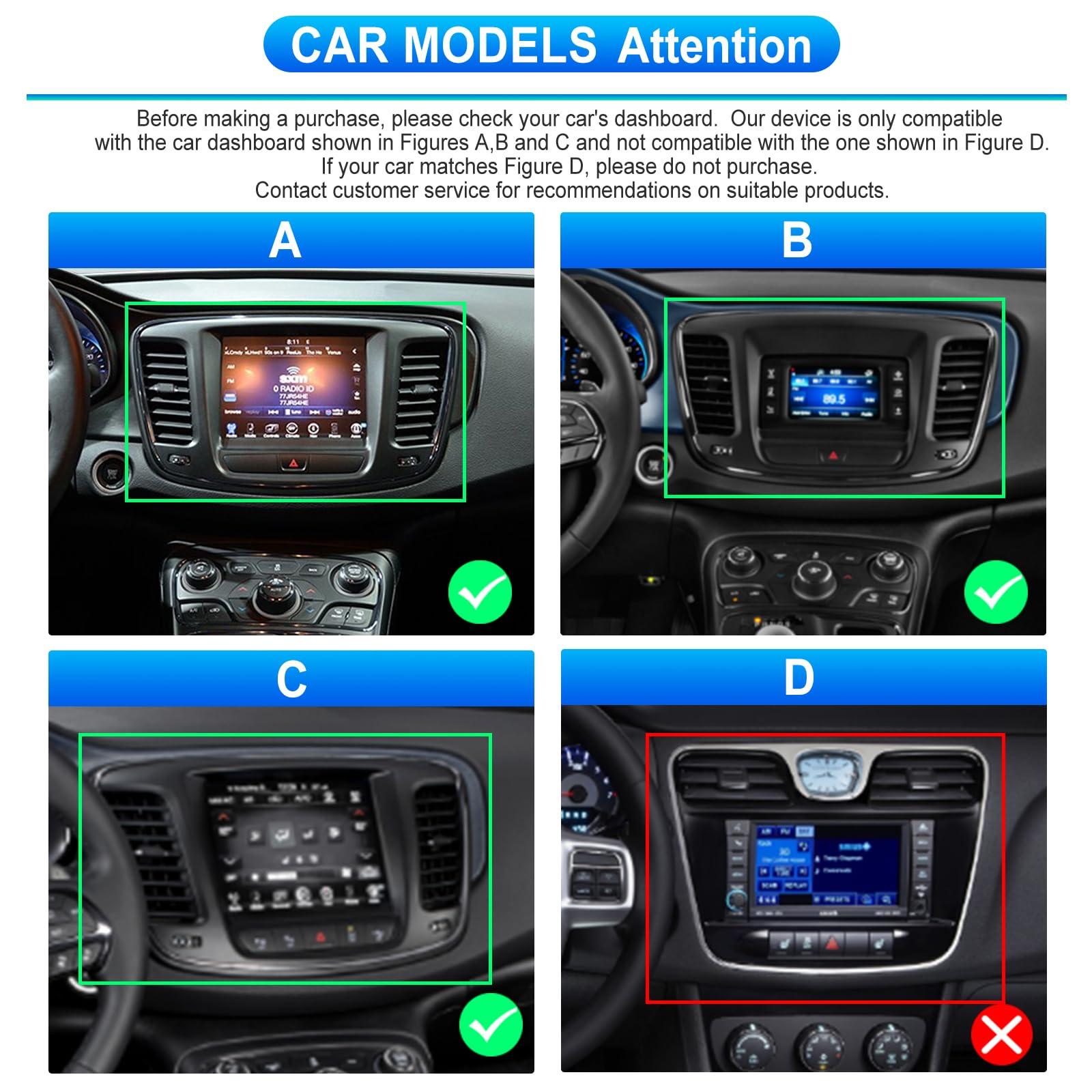 Rimoody 8 Core 4G+64G Android 13 Car Stereo Radio for Chrysler 200 200C 200S 2015-2019, Wireless Carplay Android Auto, Rimoody 9 Inch Touchscreen GPS 4G-WiFi DSP-36 Mirror Link 59-UI Themes BT FM Camera