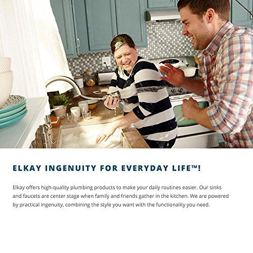 Elkay Elkay Lustertone ELUH3120L Offset Double Bowl Undermount Stainless Steel Kitchen Sink