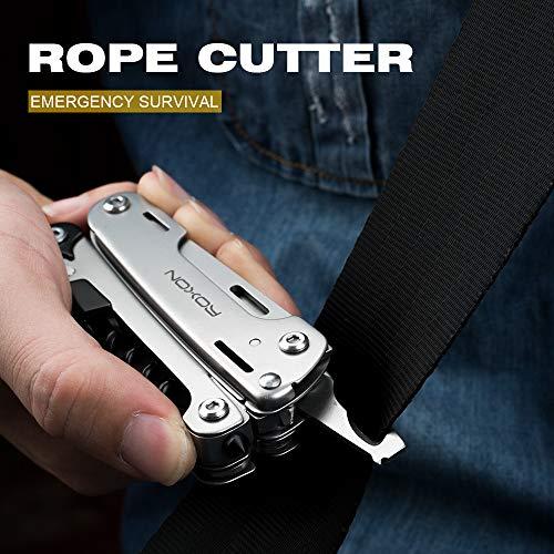 Roxon ROXON S801 16-in-1 STROM Multitool Pliers-Pocket Multi Tool, Multitool with Bits Group. Multi Tool for Survival, Camping, Hunting and Hiking