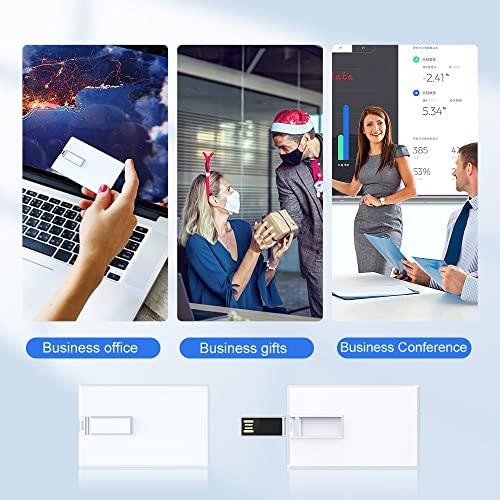 KEXIN KEXIN USB Flash Drives Credit Card Bank Card Shape Flash Drive Memory Stick Key Credit 2GB 2G USB Drive - Bulk Flash Drives - 50 Pcs (White Card)