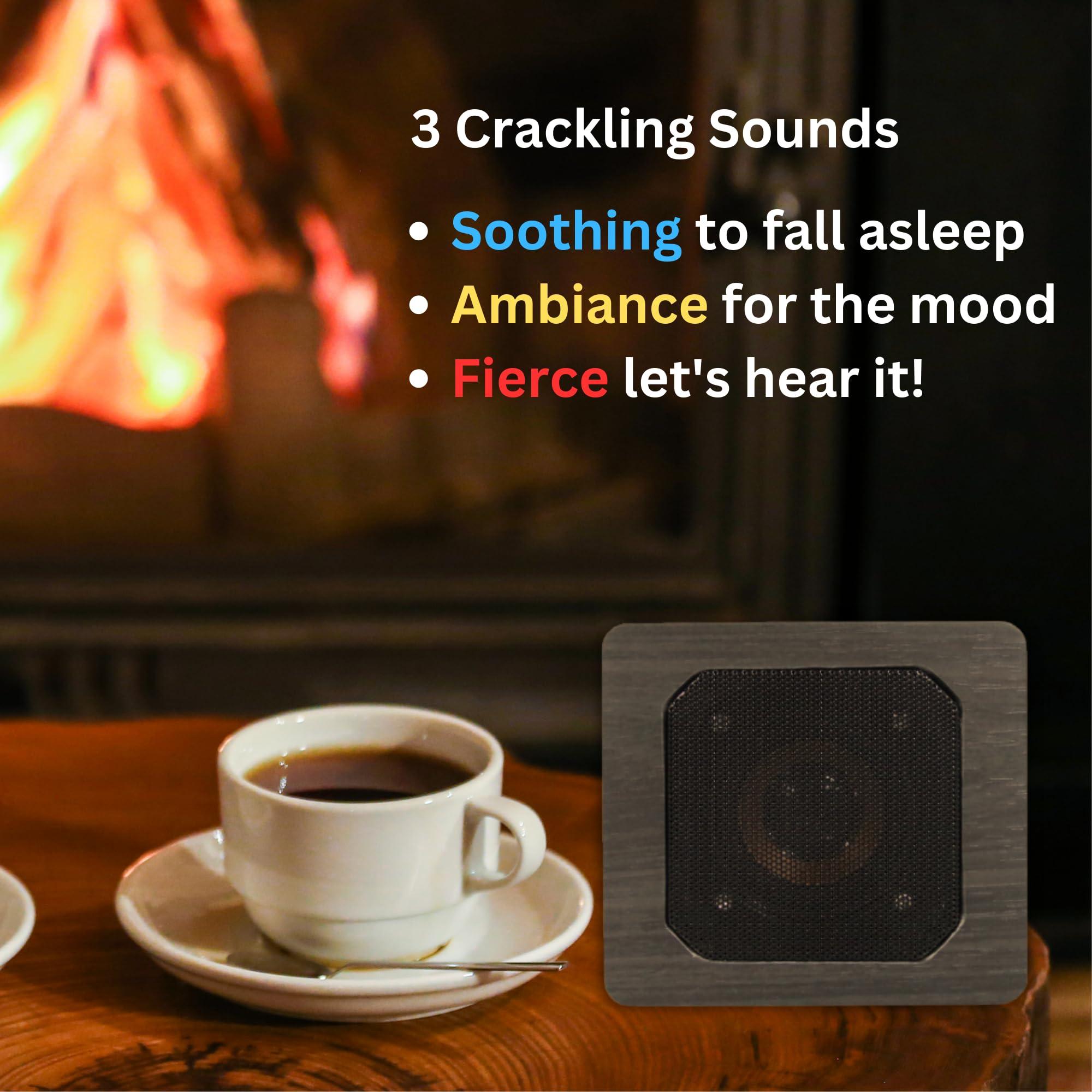 Trebisky Trebisky Fire Crackler Sound System Comfort Crackling Sound Effect Maker Rechargeable Portable Bluetooth Speaker for Electric Gas Fireplace Soothing White Noise Machine (Gen 2)