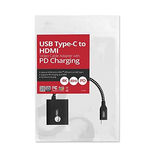 SIIG SIIG USB C to HDMI Adapter 4K for Mac OS, Type-C to HDMI Adapter [Thunderbolt 3], Compatible with MacBook Pro 2019/2018/2017, MacBook Air, Galaxy, Pixelbook and More with 60W PD (CB-TC0811-S1)
