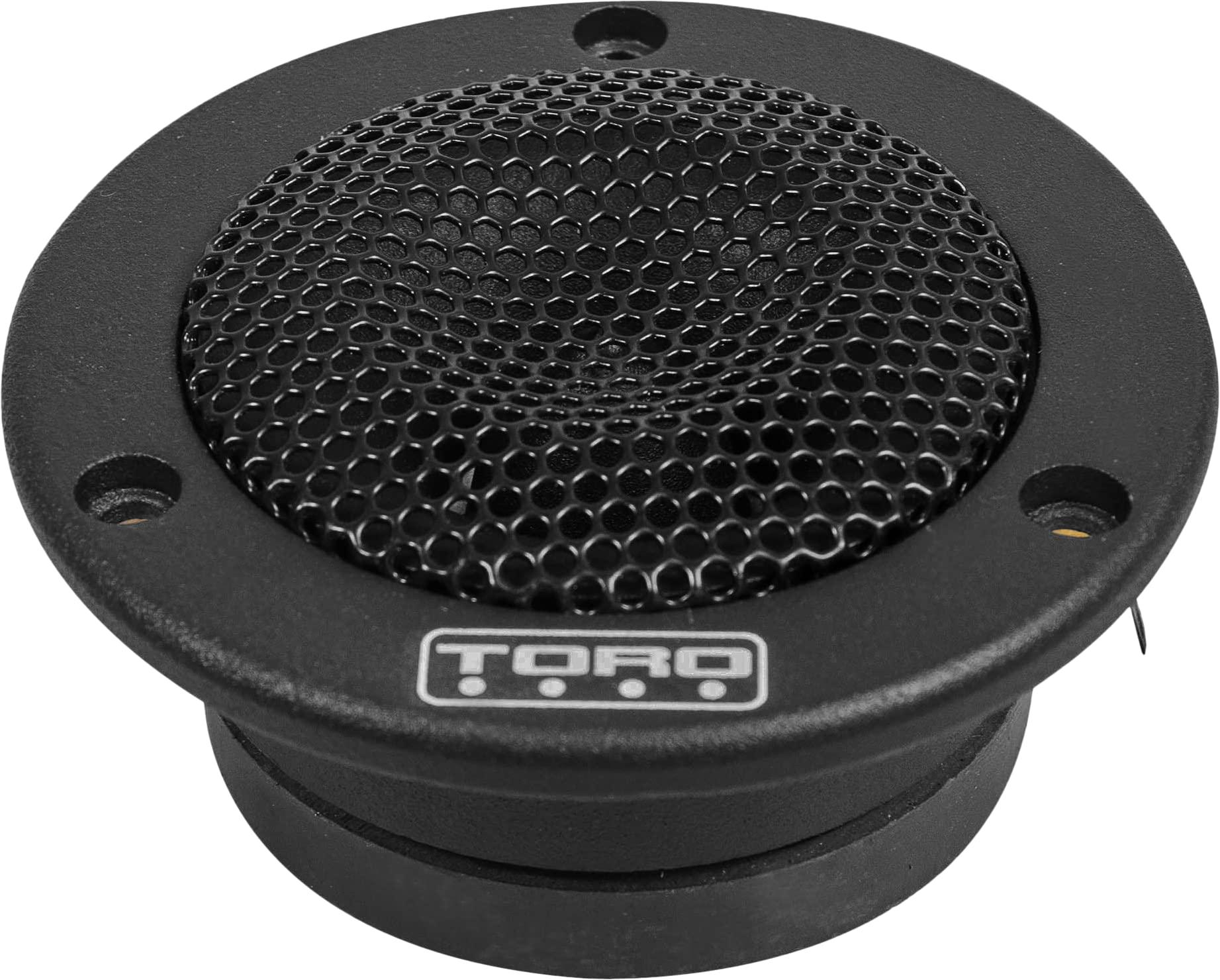 TORO TECH TORO TECH PM6K, 6.5 Inch 2-Way Component Kit Pro Audio Shallow Mount Speakers - 340 Watts RMS Power / 140 Watts Music Program, 25mm Aluminum Tweeters, 4 Ohm, 1.5\" Voice Coil (Pair)