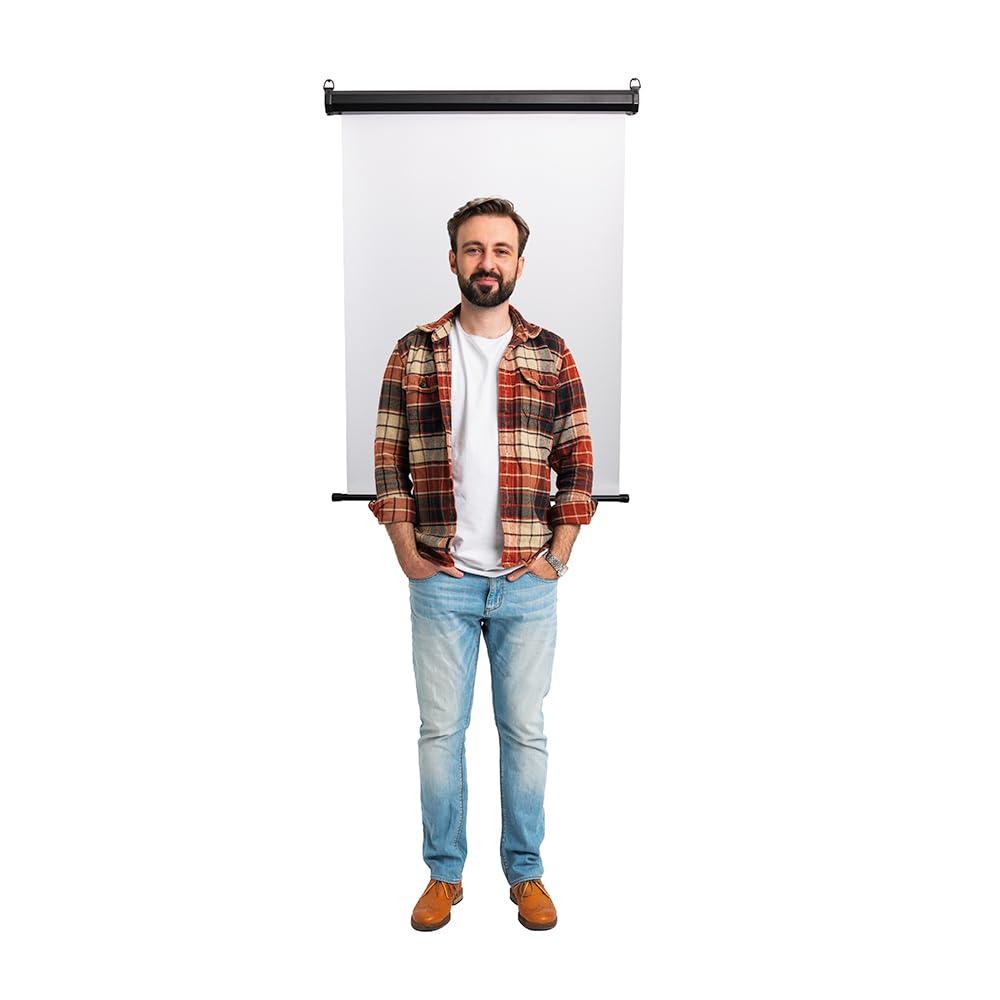 CFS Products CFS Products Retractable White Photo ID Backdrop for Passport Photos (Wall/Ceiling)