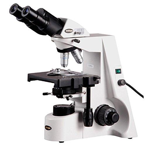 AmScope AmScope B660C Siedentopf Binocular Compound Microscope, 40X-2500X Magnification, WH10x and WH25x Super-Widefield Eyepieces, Semi-Plan Objectives, Brightfield, Kohler Condenser, Double-Layer Mechanical