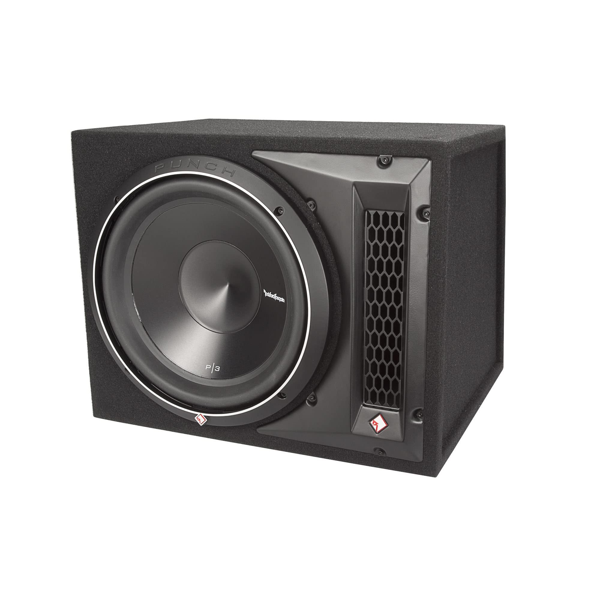 Rockford Fosgate Rockford P3-1X12 Single 12" DVC P3 Series Subwoofer in Ported Enclosure with P500X1bd Punch Series Amplifier