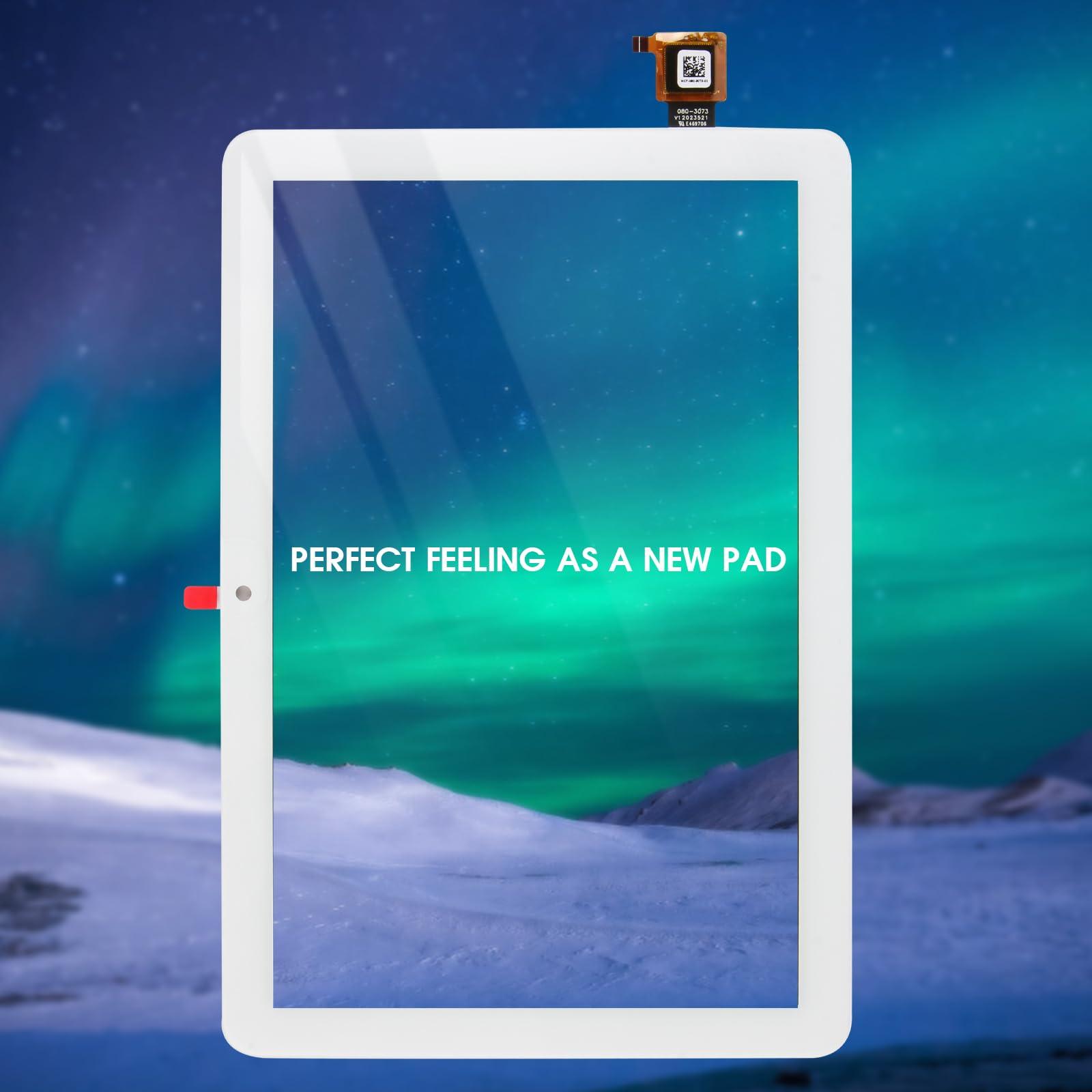 ARSSLY Touch Screen Replacement for Amazon Kindle Fire HD8 /HD8 Plus Tablet 10th Generation 2020 K72LL3 K72LL4 Digitizer Touchscreen Glass Panel with Repair Kits(White)