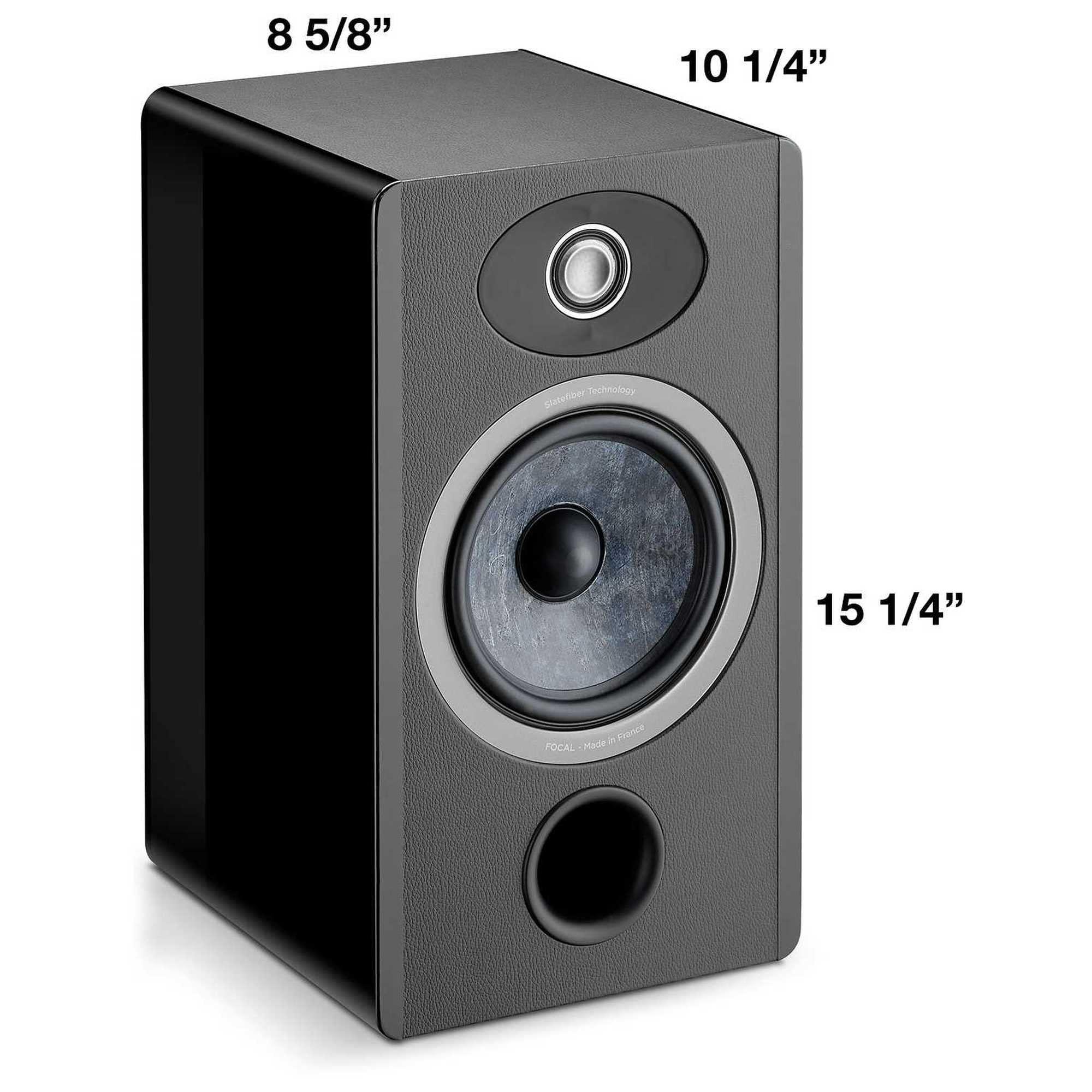 Focal Focal Vestia No1 2-Way Bookshelf Loudspeaker Finished in Black - Sold as a Pair
