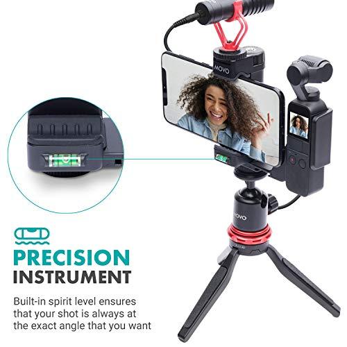 Movo Movo OPR-50 Smartphone Video Rig Compatible with DJI OSMO Pocket 1, 2 - Includes Mount and 2X Shoe Mount for Microphone, Light, and More - Phone Stabilizer for Video Recording