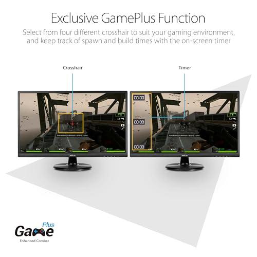 ASUS ASUS 23.8 Full HD Computer Monitor, 1080p, HDMI, VGA, Eye Care, 178 Wide Viewing Angle - VA249HE, Black