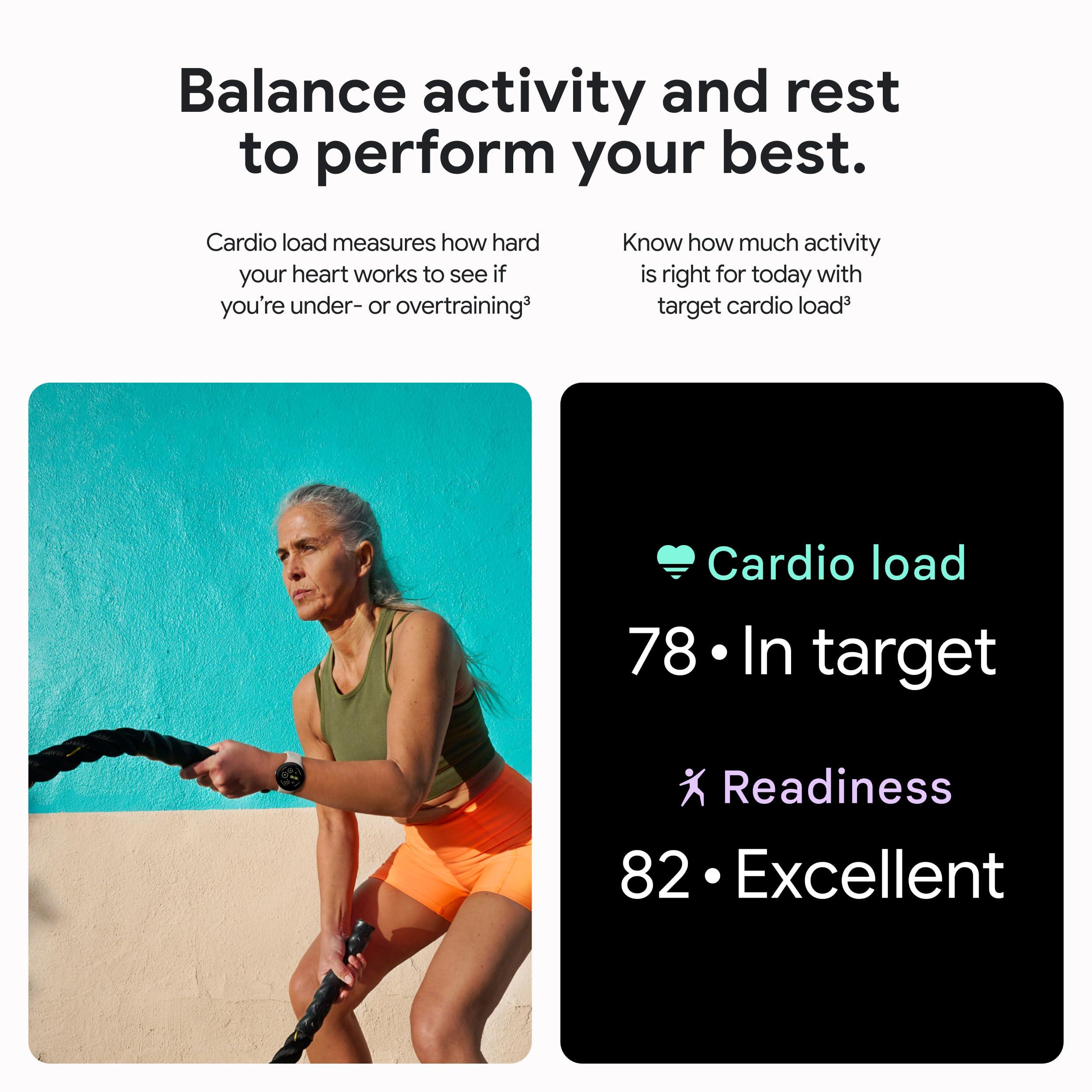 Google Google Pixel Watch 3 (41mm) Latest Model - Android Smartwatch, Heart Rate Tracking, Fitbit Advanced Running, Fitness Insights, 24-Hour Battery - Champagne Gold Aluminum Case - Hazel Band - LTE