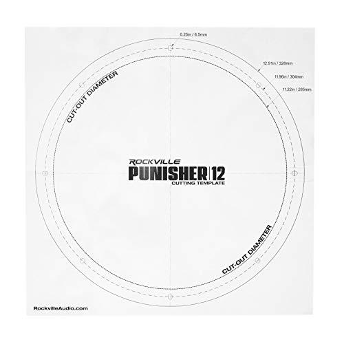 Rockville Rockville Punisher 12D1 12" 5600w Peak Car Audio Competition Subwoofer Dual 1-Ohm Sub 1400w RMS CEA Rated, Black