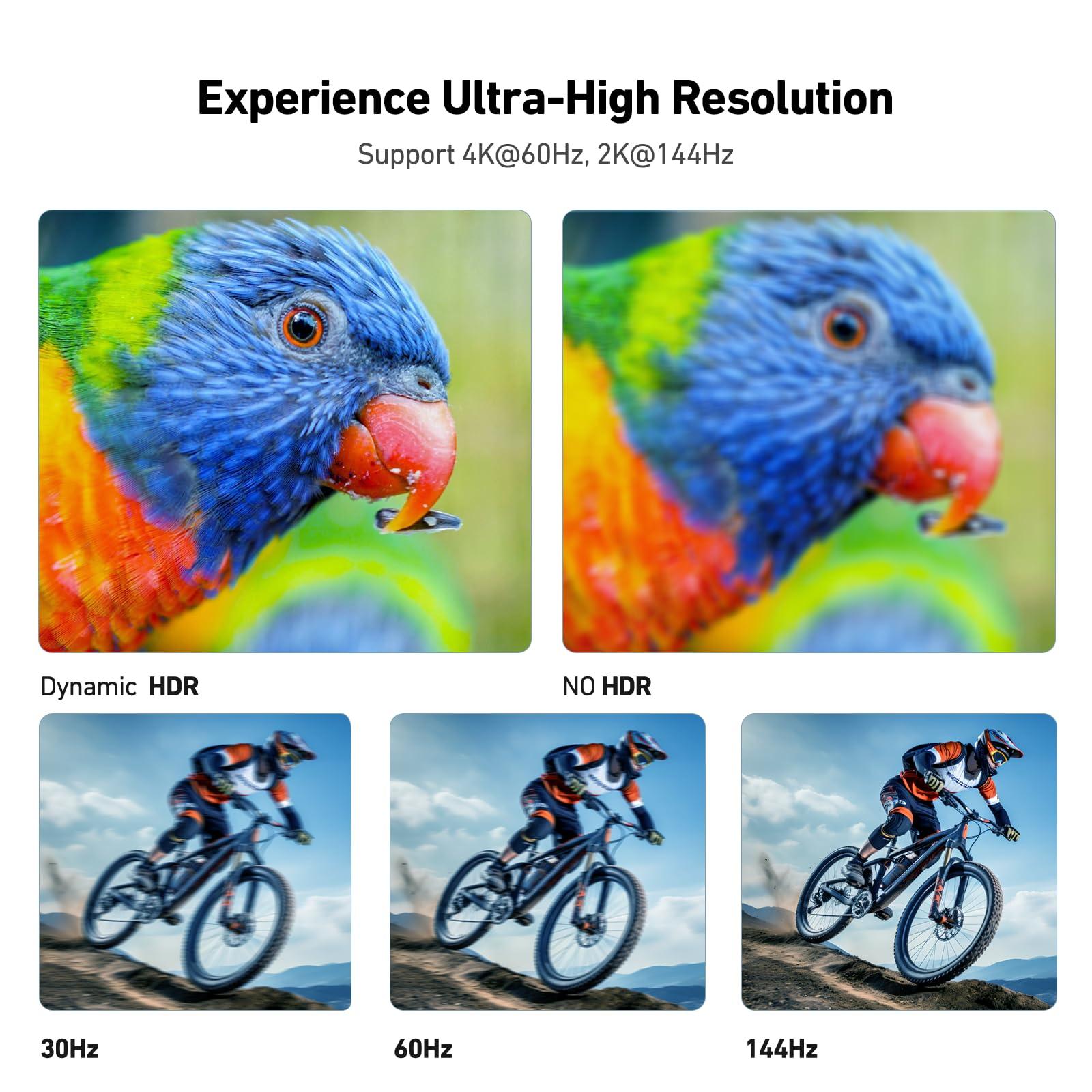 BENFEI BENFEI USB C to HDMI 6 Feet Cable [4K@60Hz, Aluminum Shell, Nylon Braided], USB Type-C to HDMI Cable [Thunderbolt 3/4/5] Compatible for MacBook Pro/Air/iPad Pro 2023/2022/2021/2020/2019, Gray