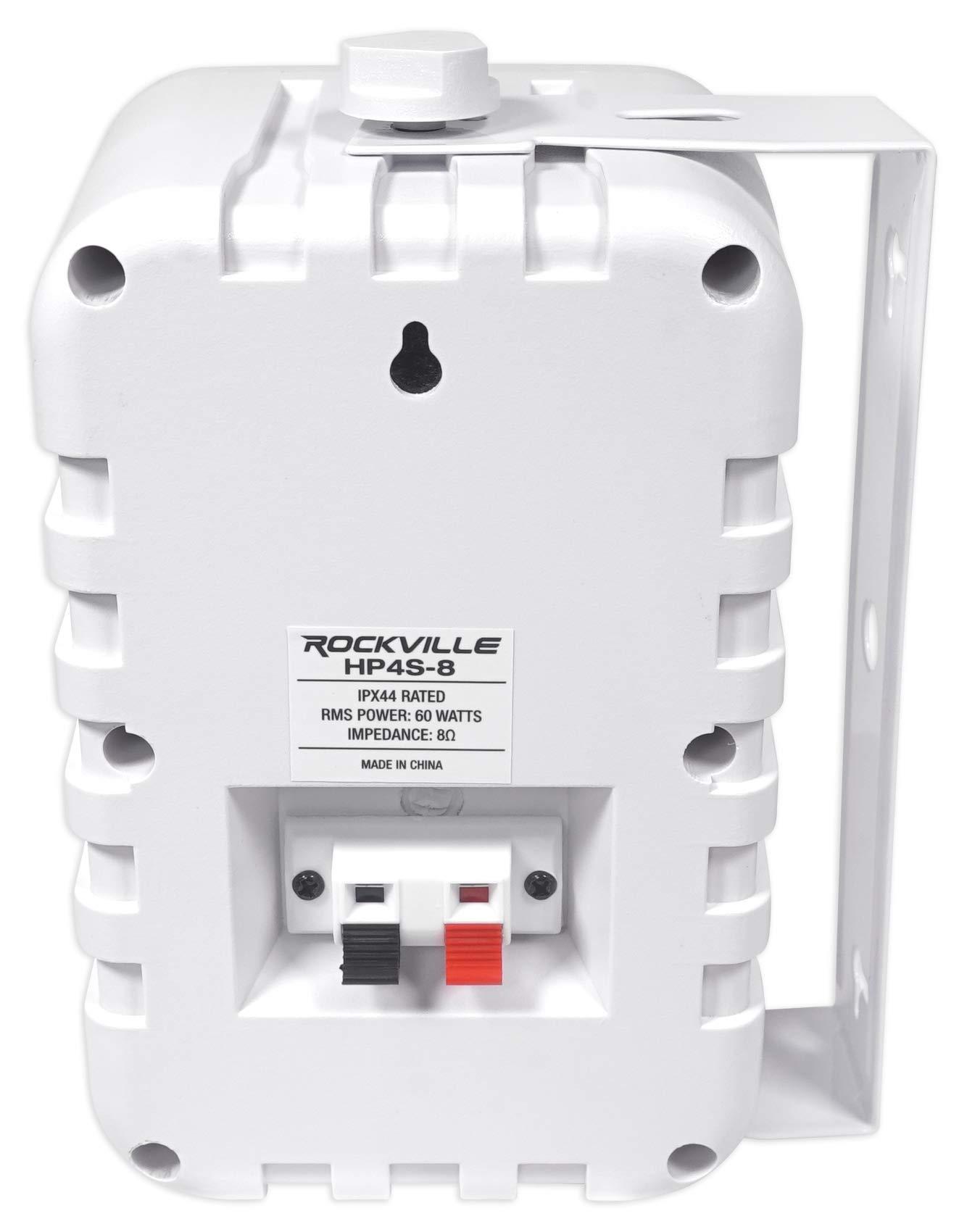 Rockville Rockville (4) HP4S-8 4\" Outdoor/Indoor Home Theater Speakers w/Swivel Bracket