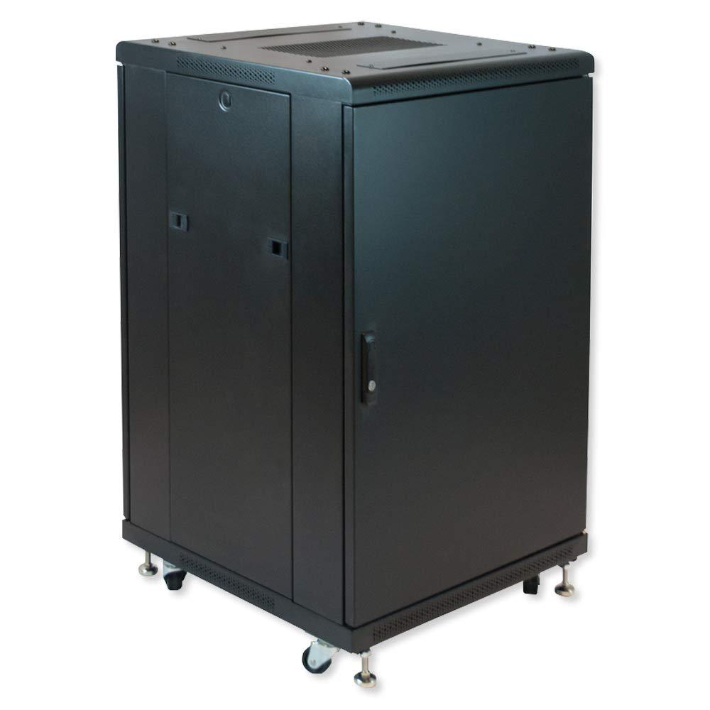 Video Mount Products VMP EREN-18 19 in. Equipment Rack Enclosure, 18 Unit, Preloaded with Shelves and Blanks