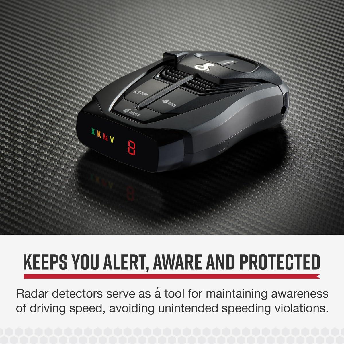 Cobra Cobra RAD 380 Laser Radar Detector – Long Range Detection, LaserEye Front and Rear Detection, IVT Filtering, Updateable Software, Adjustable Sensitivity, Digital Signal Processing, Black